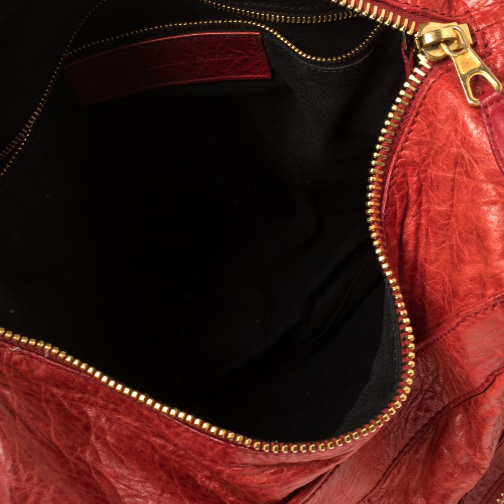 Balenciaga Vermillon Leather GGH Midday Bag 1