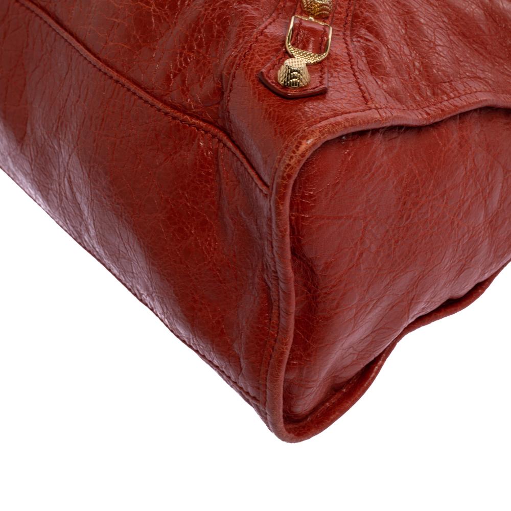 Balenciaga Vermillon Leather RH City Bag 5