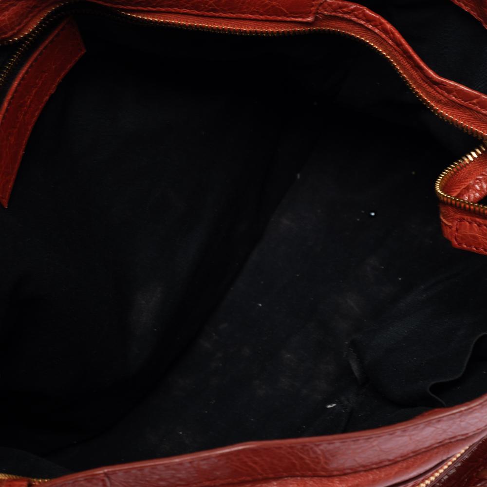 Balenciaga Vermillon Leather RH City Bag 3