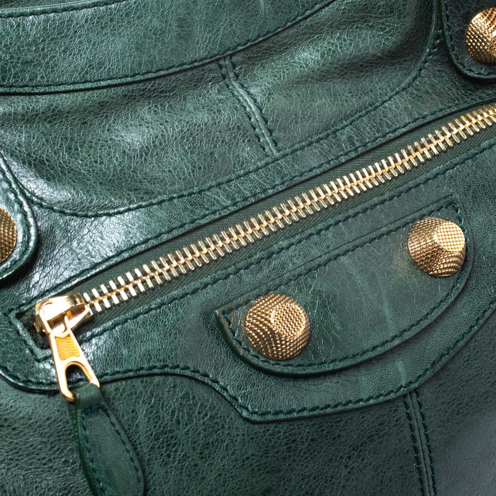 Balenciaga Vert Gazon Leather GGH Brief Bag at 1stDibs