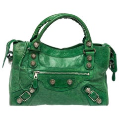 Balenciaga Vert Gazon Leather SGH City Tote