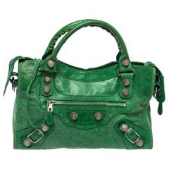 Balenciaga Vert Gazon Cuir SGH City Tote