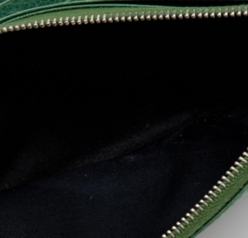 Balenciaga Vert Poker Leather City Flap Continental Wallet For Sale 3