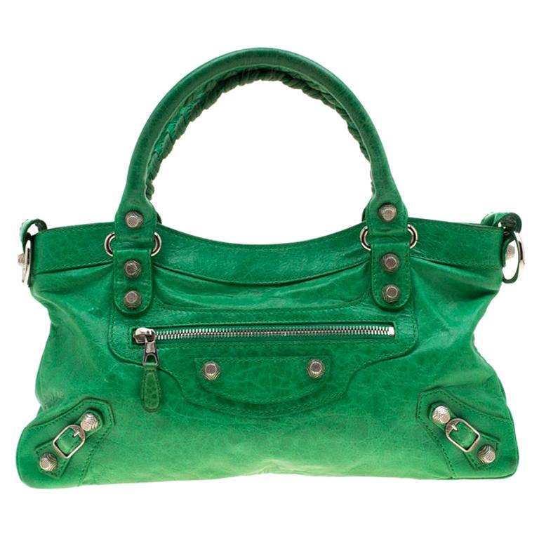 Balenciaga Vert Trefle Leather Classic First Tote For Sale at 1stDibs