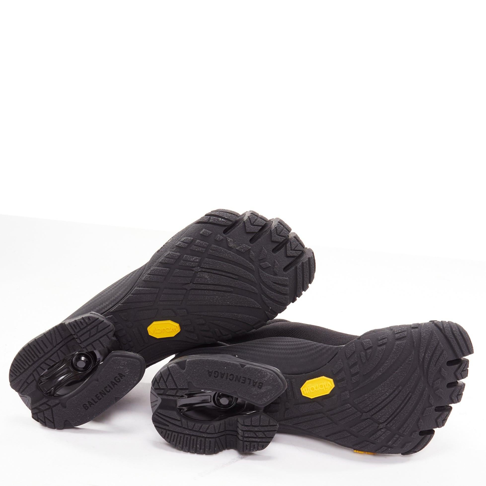 BALENCIAGA Vibram Toe black technical 5-toe suspension heel sneakers EU37 For Sale 5