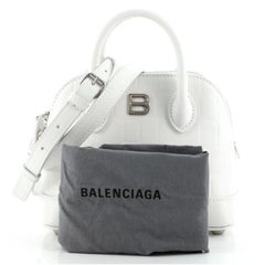 Balenciaga Ville Bag Crocodile Embossed Leather XXS