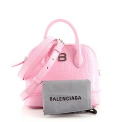Balenciaga Ville Bag Crocodile Embossed Leather XXS