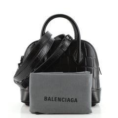 Balenciaga Ville Bag Crocodile Embossed Leather XXS