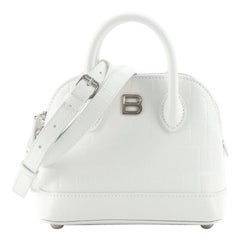 Balenciaga Ville Bag Crocodile Embossed Leather XXS
