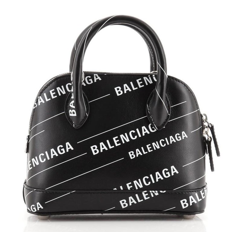 Balenciaga: Ville Bag Printed Leather XXS at 1stDibs