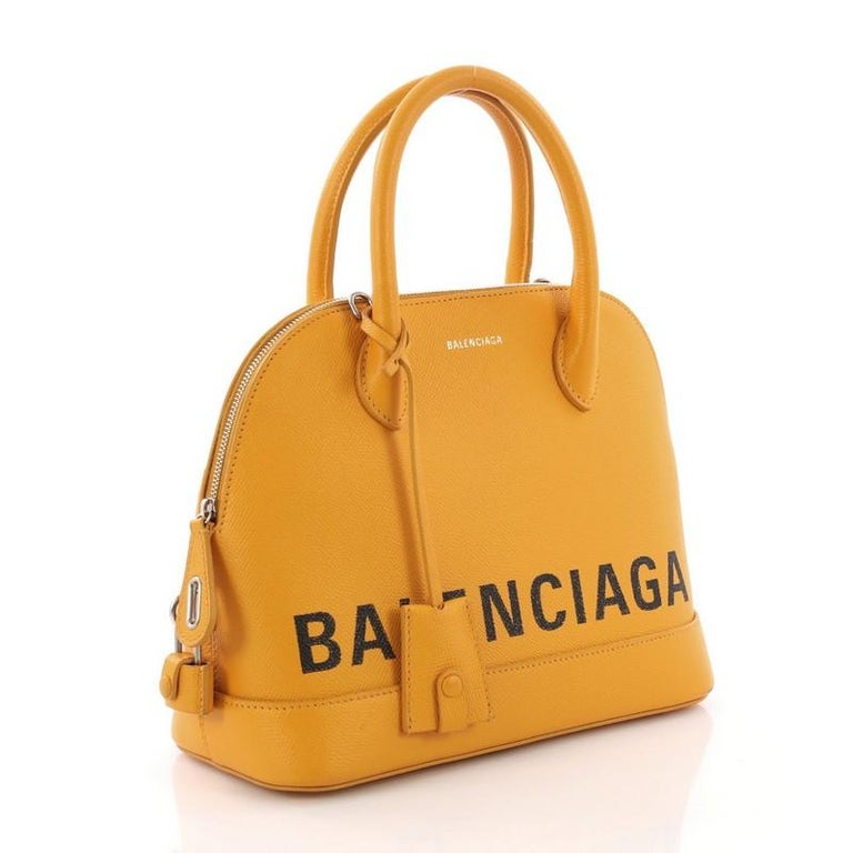 Balenciaga Ville Logo Bag Leather Small at 1stDibs