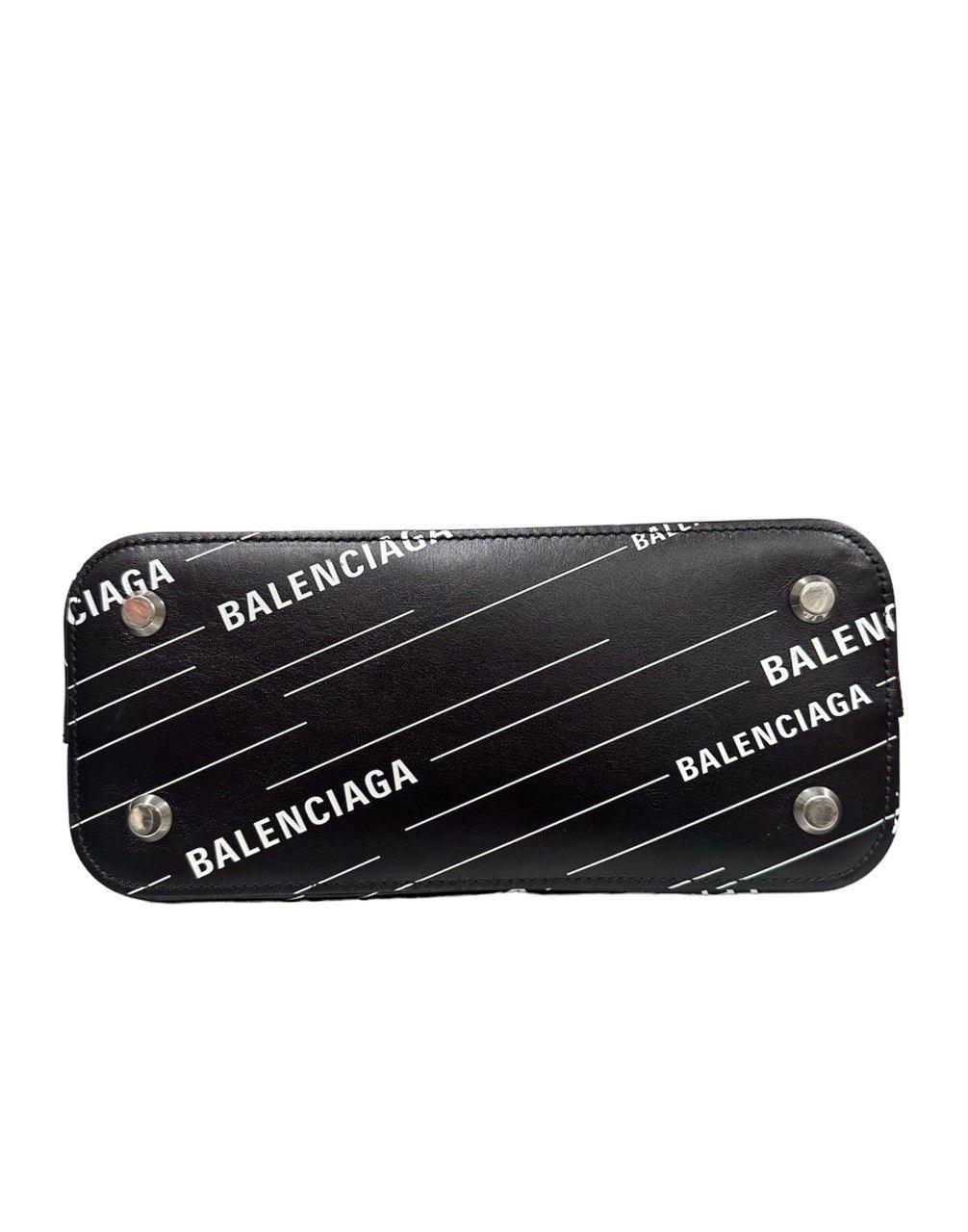 Balenciaga Ville - Sac à bandoulière noir à imprimé logo Excellent état - En vente à Torre Del Greco, IT