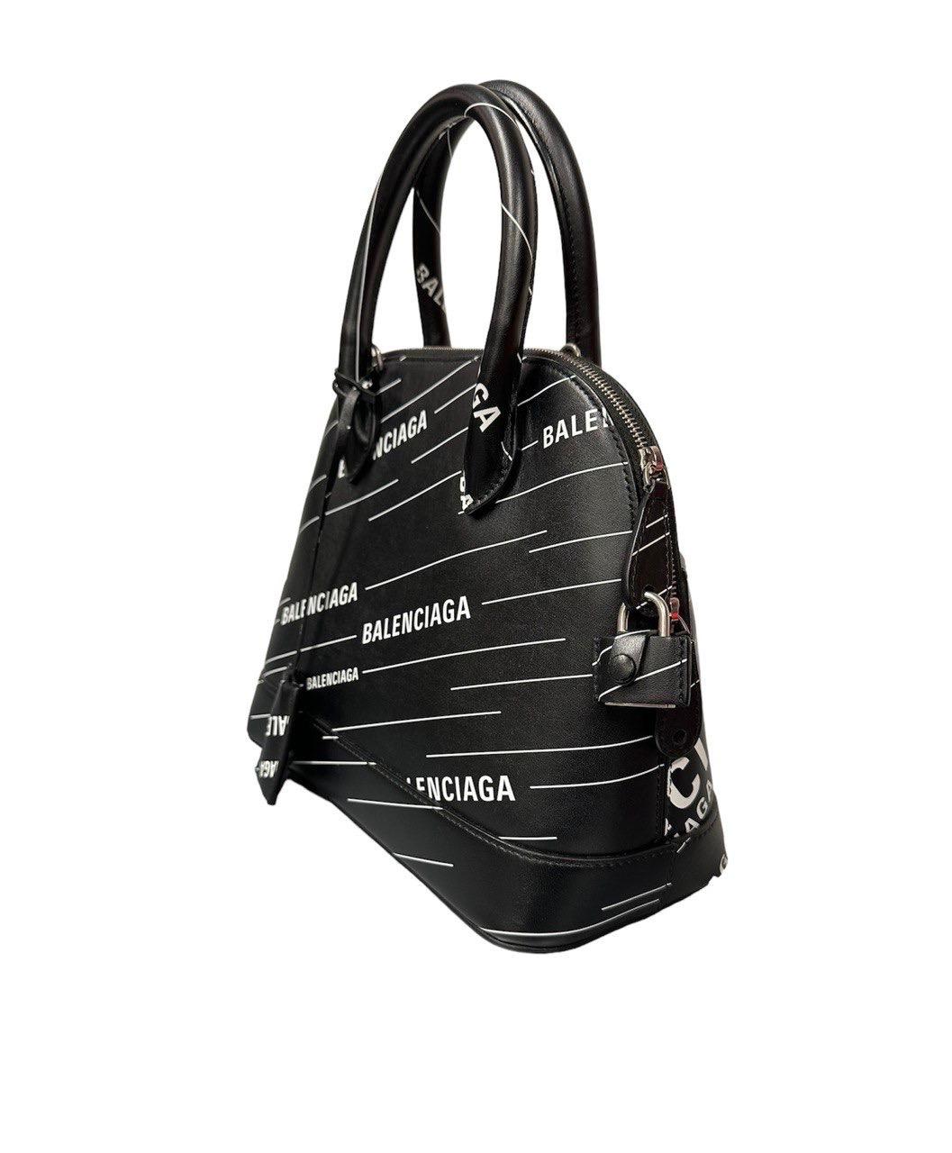 Balenciaga Ville Logo Sprint Black Shoulder Bag For Sale 2