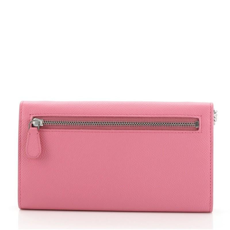 balenciaga pink wallet on chain
