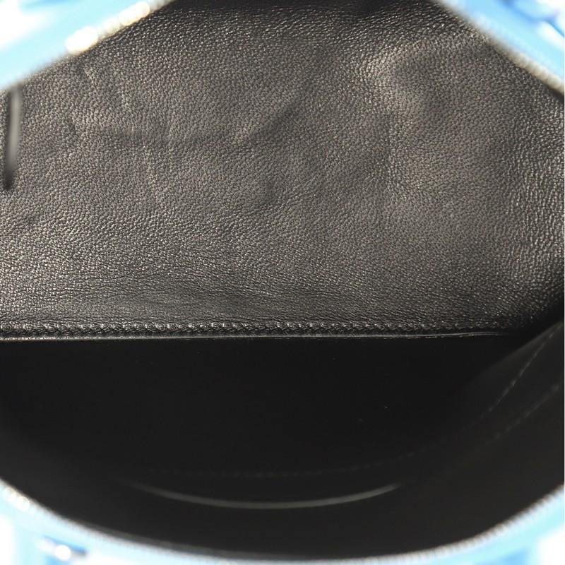 Blue Balenciaga Ville Puppy and Kitten Bag Leather Small
