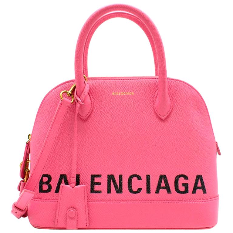 Balenciaga Ville Small Top Handle Bag in Pink calfskin 27cm at 1stDibs ...