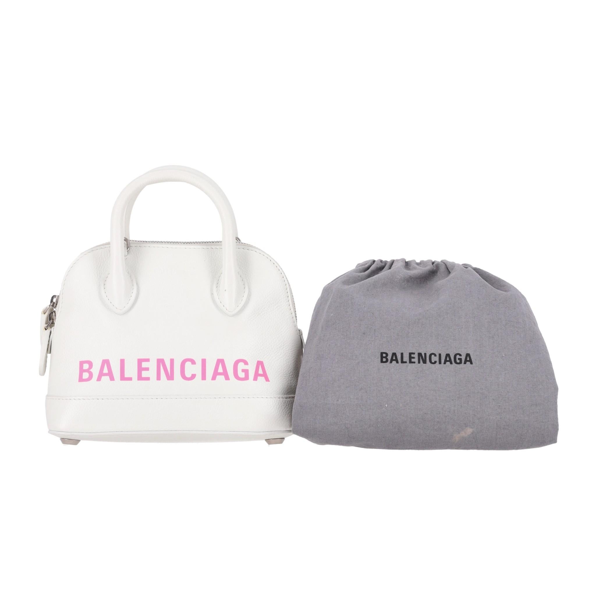 Gray Balenciaga Ville Top Handle Leather Bag For Sale