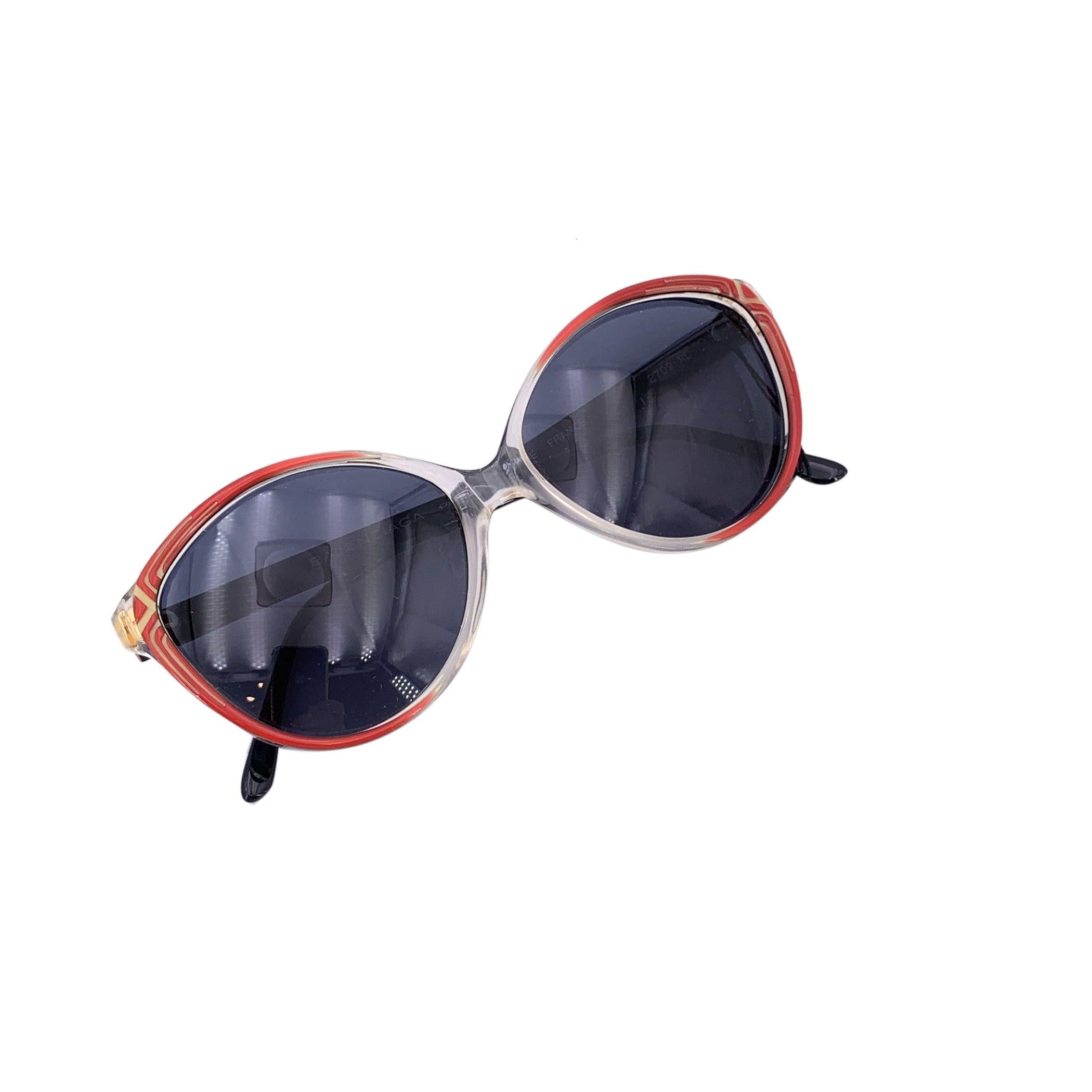 Balenciaga Vintage Black Red 2709-RD Sunglasses 54/15 140mm For Sale 1