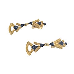 BALENCIAGA Vintage Clip-on Earrings in Gilt Metal