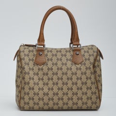 Balenciaga Vintage Logo BB Beige Canvas Boston Handtasche 25