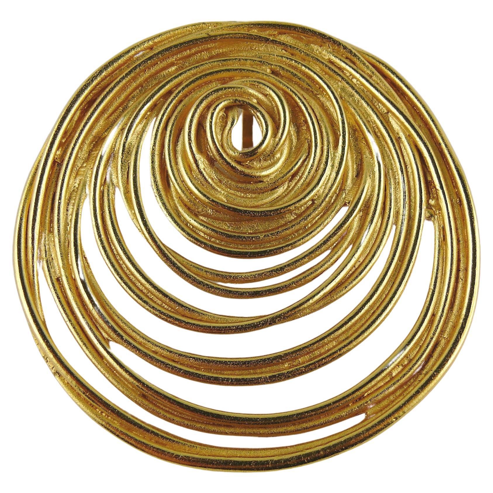 Balenciaga Vintage Massive Gold Toned Spiral Brooch Pendant For Sale at  1stDibs | balenciaga brooch, alexander wang brooch, balenciaga 1967 oval  wedding dress
