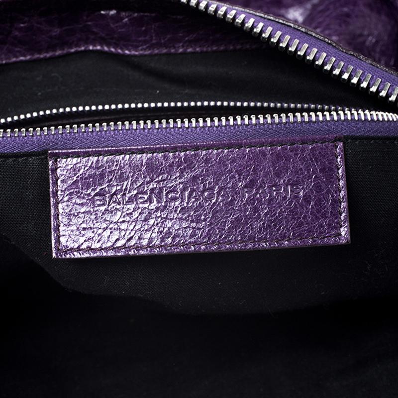 Balenciaga Violet Leather Giant 21 Work Tote In Good Condition In Dubai, Al Qouz 2