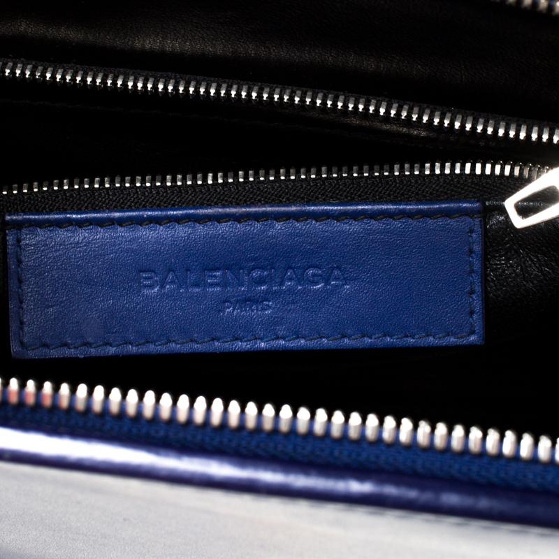 Balenciaga Violet Leather Le Dix Cartable Top Handle Bag 2