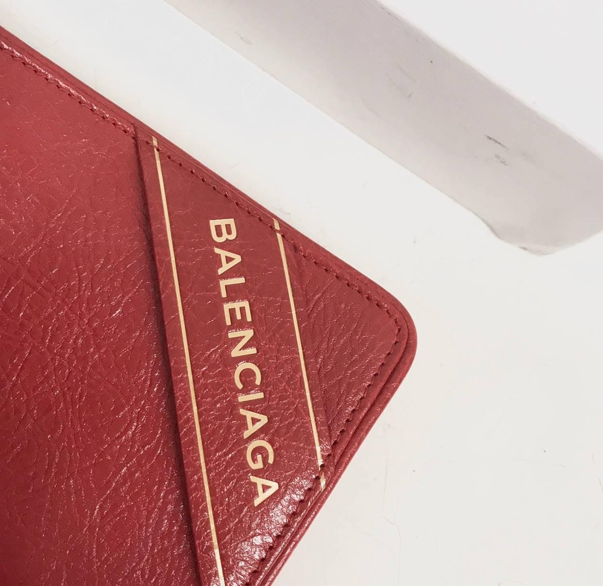 Balenciaga Wallet in Red Leather 2017 For Sale 1