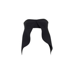 BALENCIAGA WANG 2013 black strapless cutaway bralette bustier top FR36 XS
