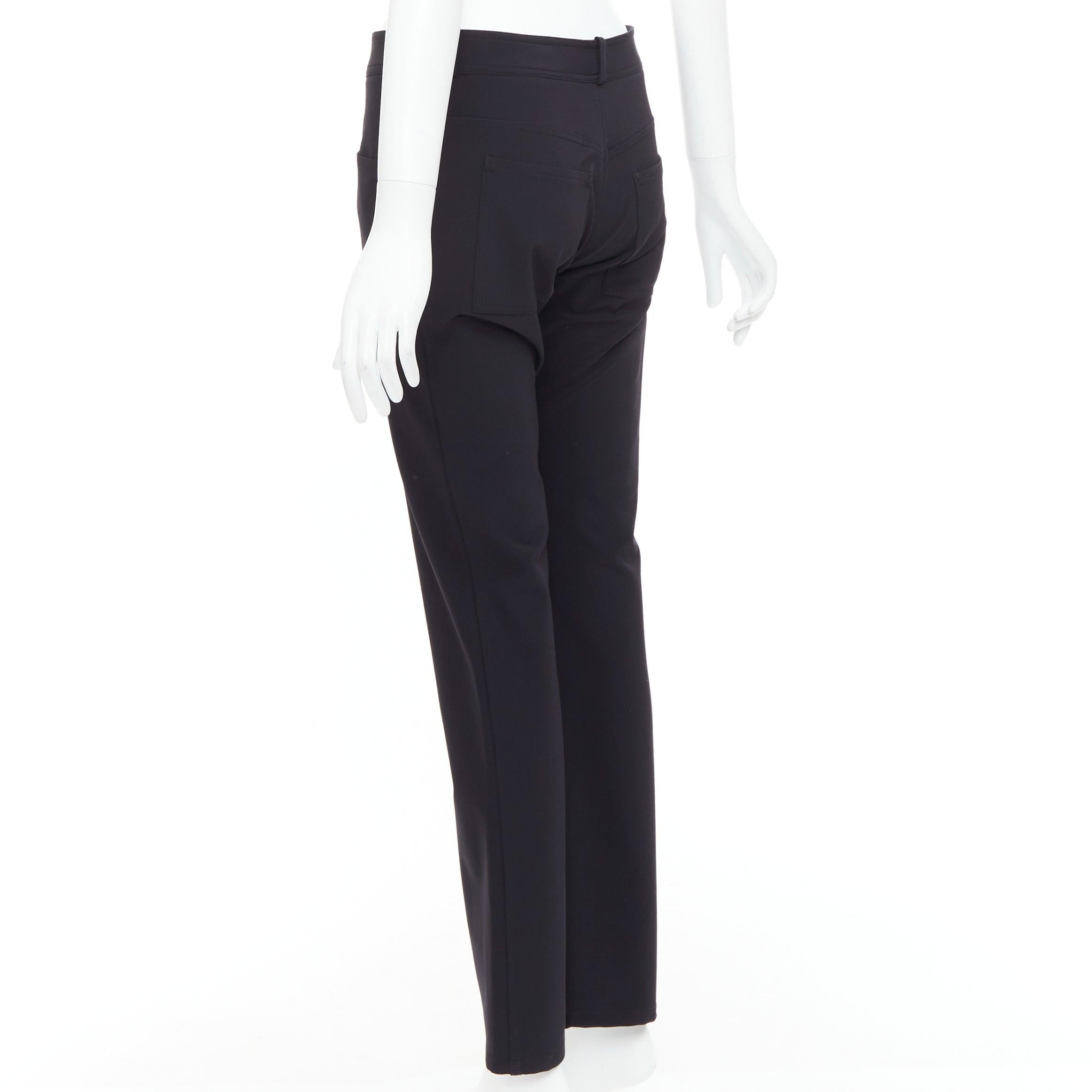 BALENCIAGA Wang black square pockets straight mid trousers FR38 M en venta 1