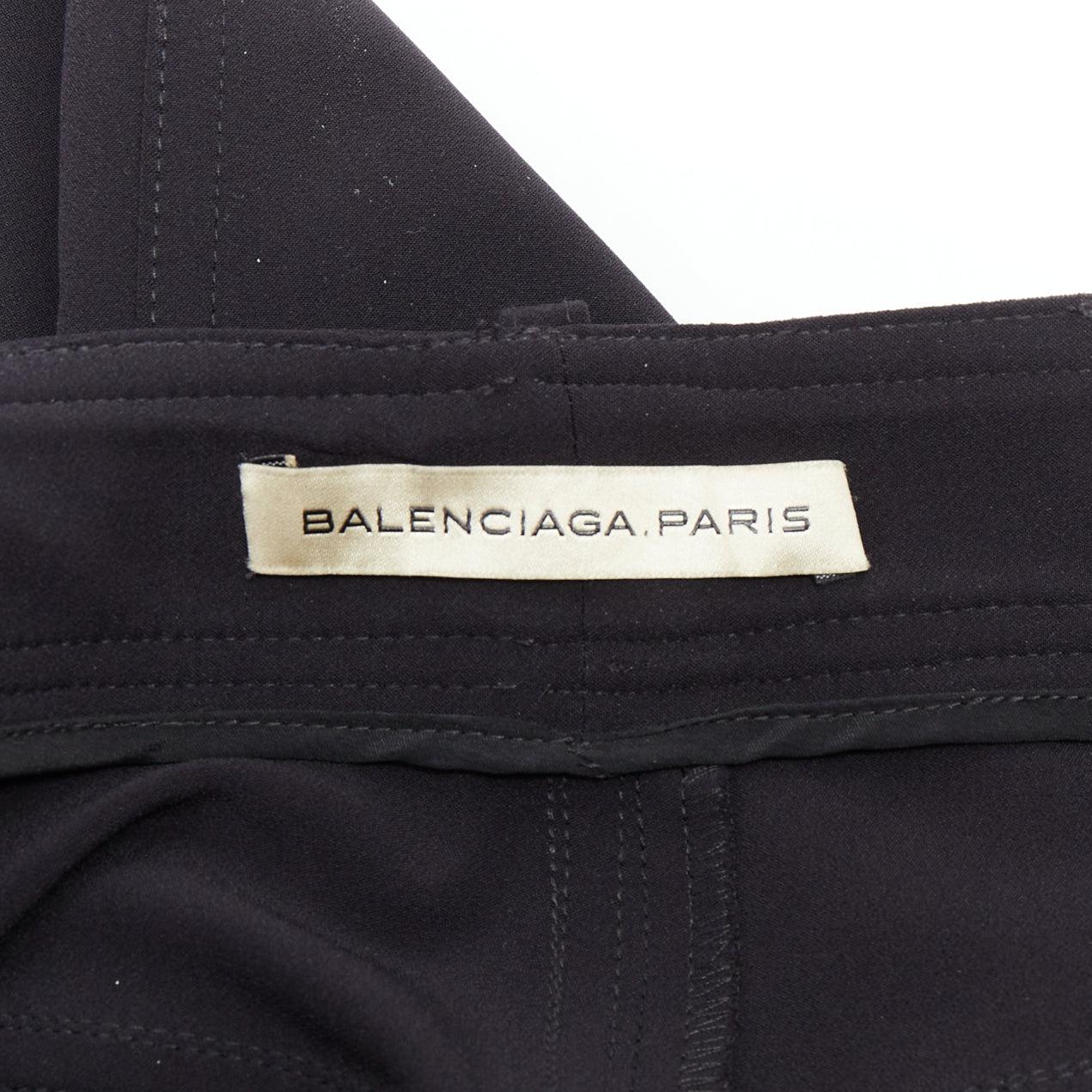 BALENCIAGA Wang black square pockets straight mid trousers FR38 M en venta 3