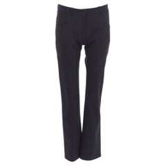 BALENCIAGA Wang black square pockets straight mid trousers FR38 M