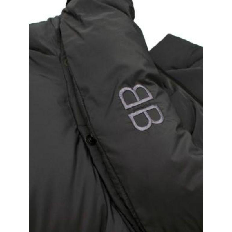 Balenciaga Wardrobe Grey BB Puffer Jacket For Sale 6