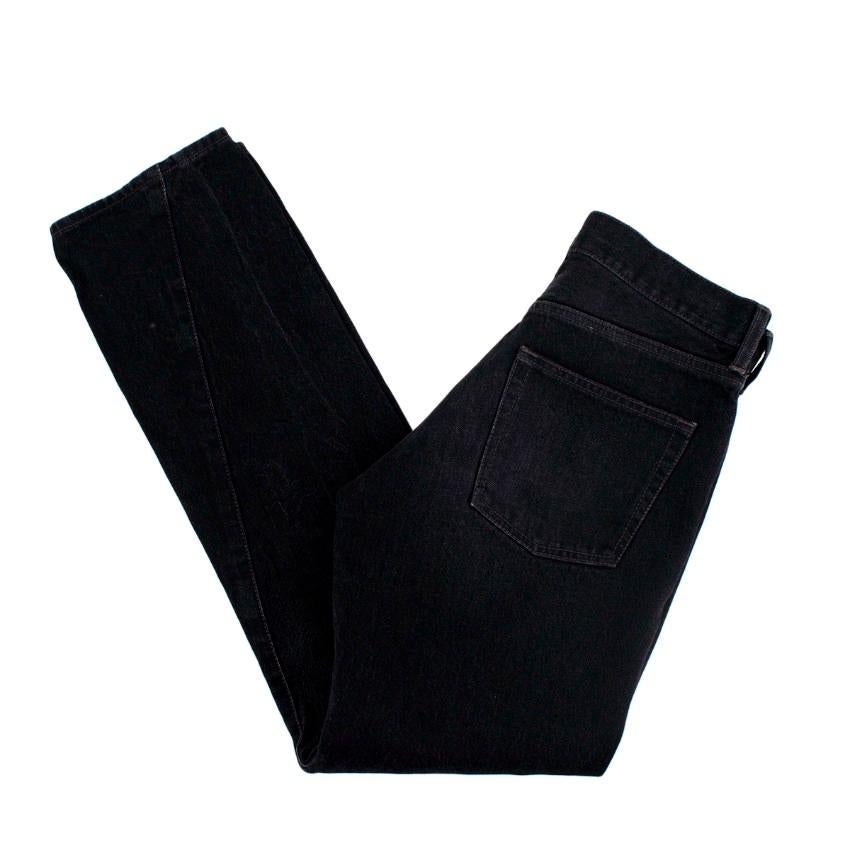 Balenciaga Washed Black Denim Straight Leg Jeans For Sale at 1stDibs