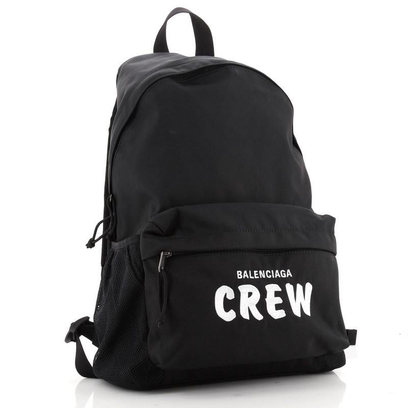 Weekend Rucksack aus bedrucktem Nylon von Balenciaga (Schwarz)