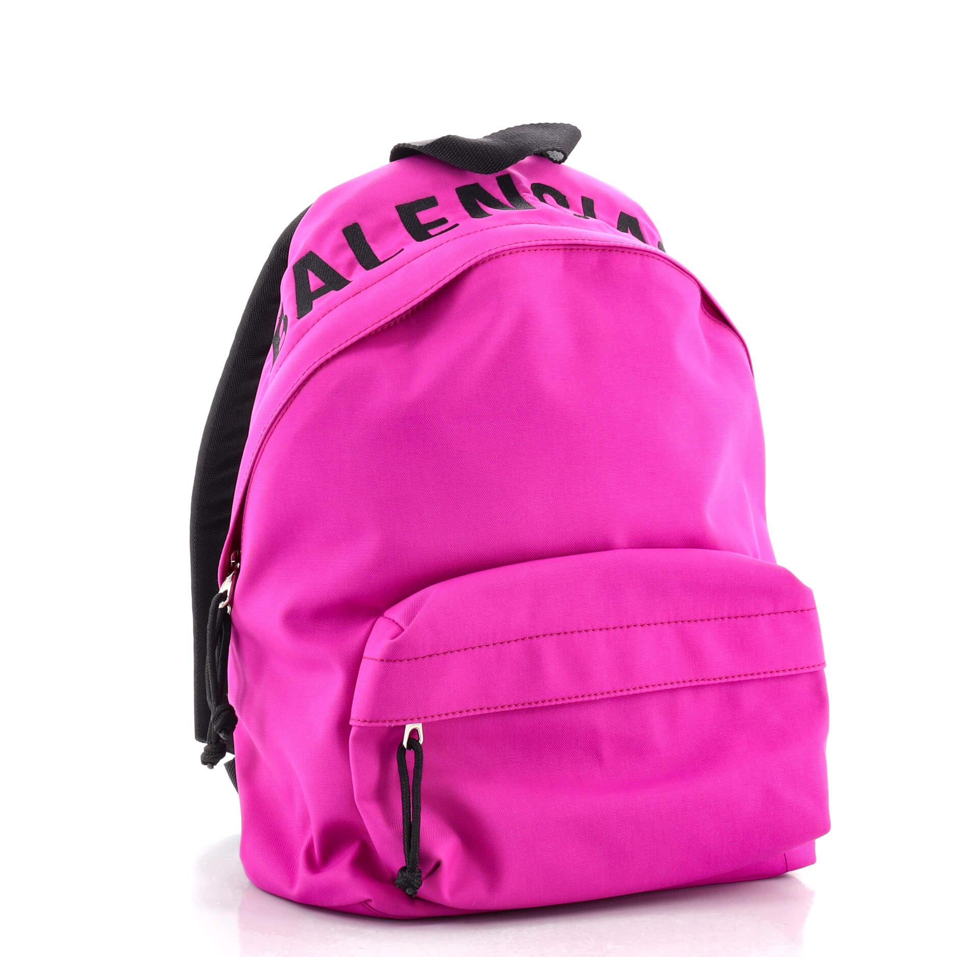 Purple  Balenciaga Wheel Backpack Nylon Small