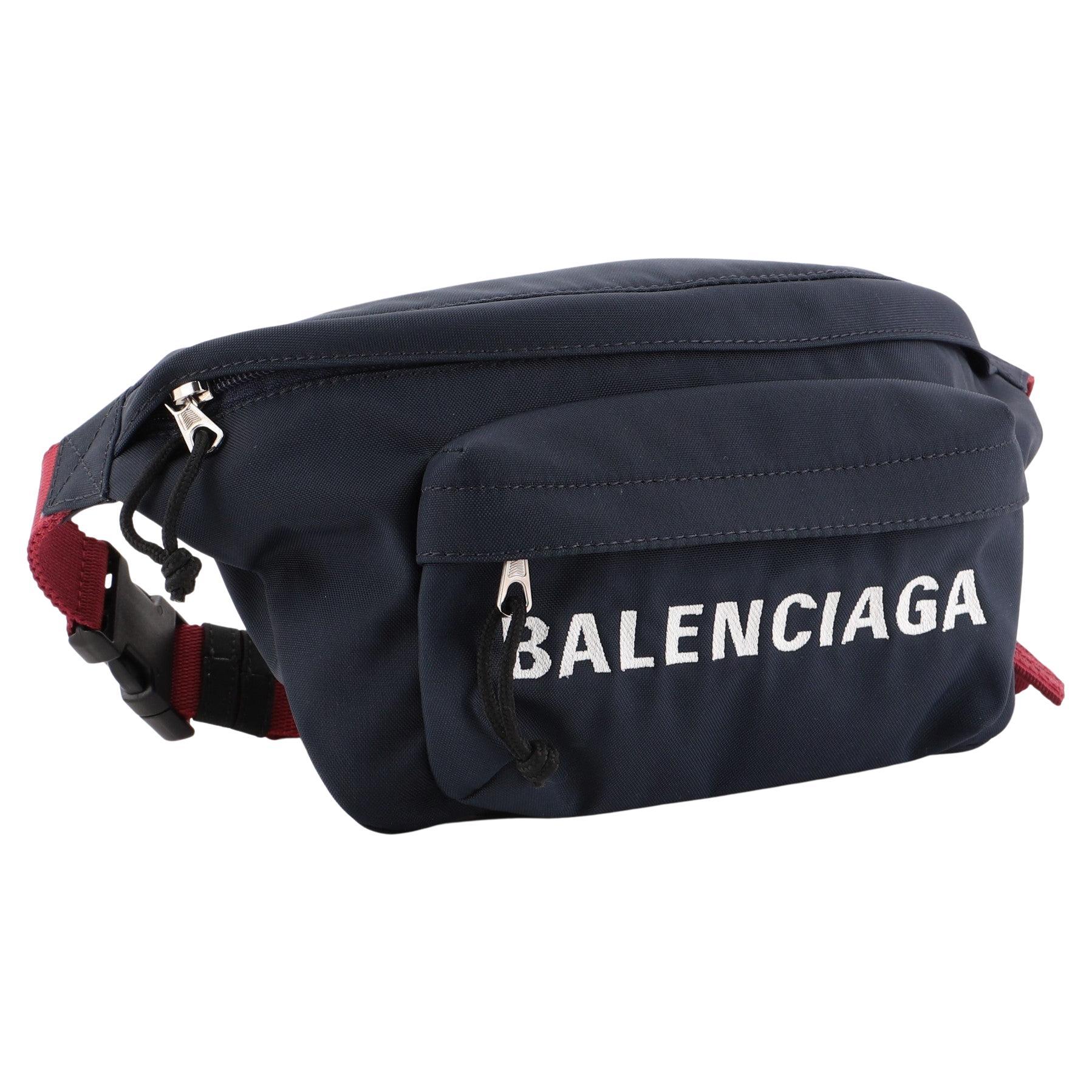Balenciaga Wheel Belt Bag Nylon Small Gray 49943MSC at 1stDibs