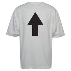 Balenciaga White Arrow Wifi Print Cotton Crewneck T-Shirt S