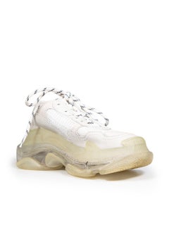 Balenciaga White Chunky Triple S Trainers Size IT 36