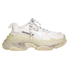 Balenciaga White Chunky Triple S Trainers Size IT 36