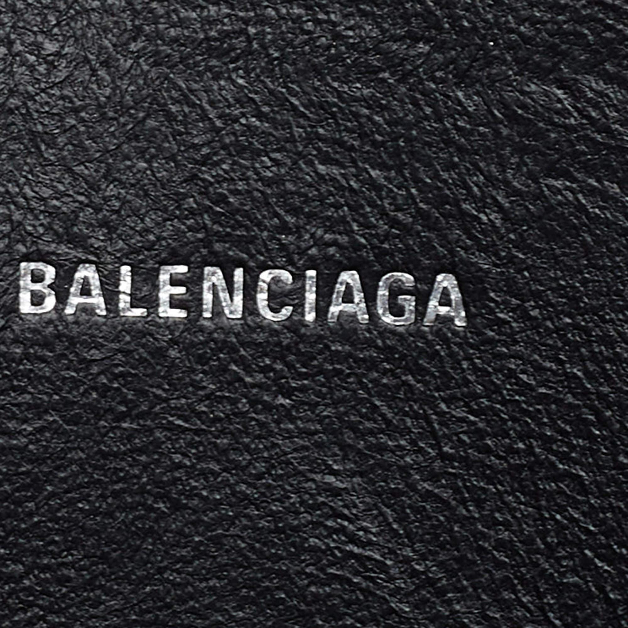 Balenciaga White Croc Embossed Leather Cash Phone Holder Bag 5