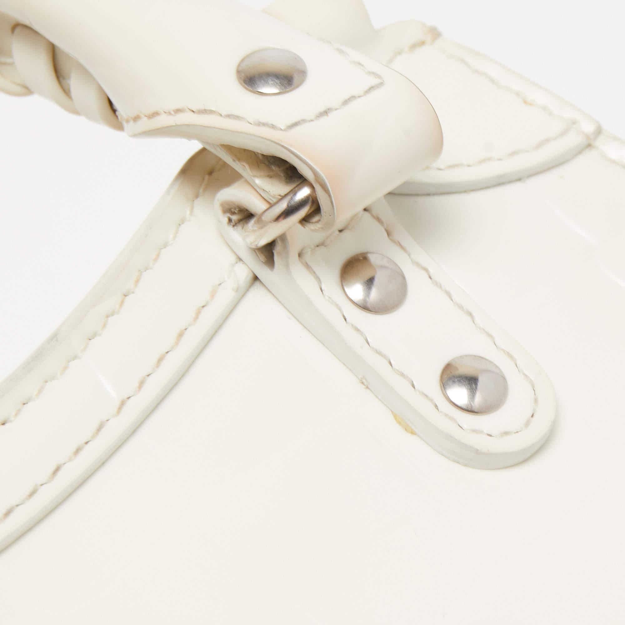 Balenciaga White Croc Embossed Leather Mini Neo Classic Tote 3