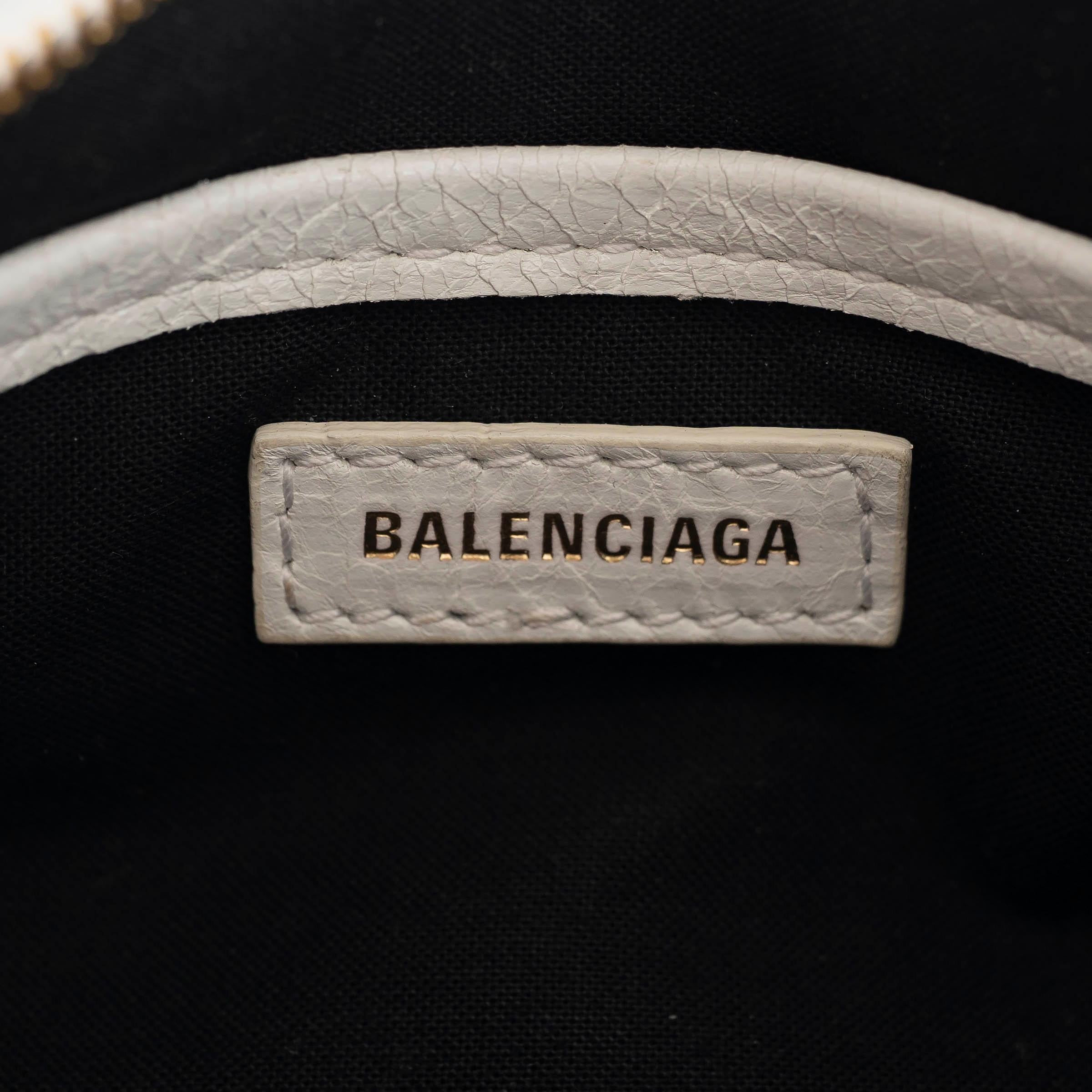 BALENCIAGA weiß eather 2019 CLASSIC CITY SCARF NANO Tasche im Angebot 2