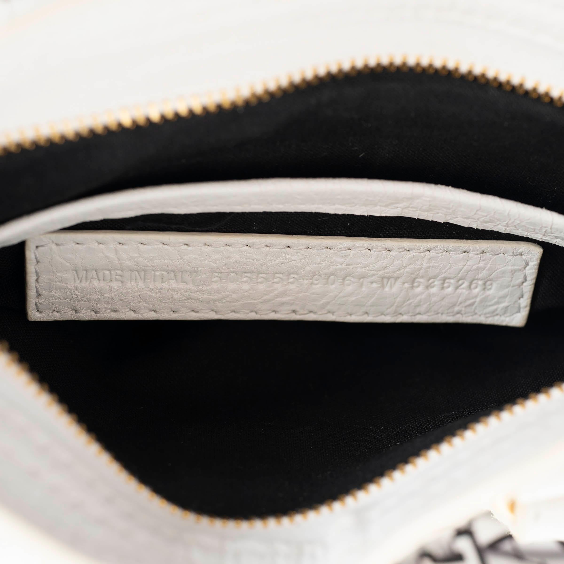 BALENCIAGA weiß eather 2019 CLASSIC CITY SCARF NANO Tasche im Angebot 3