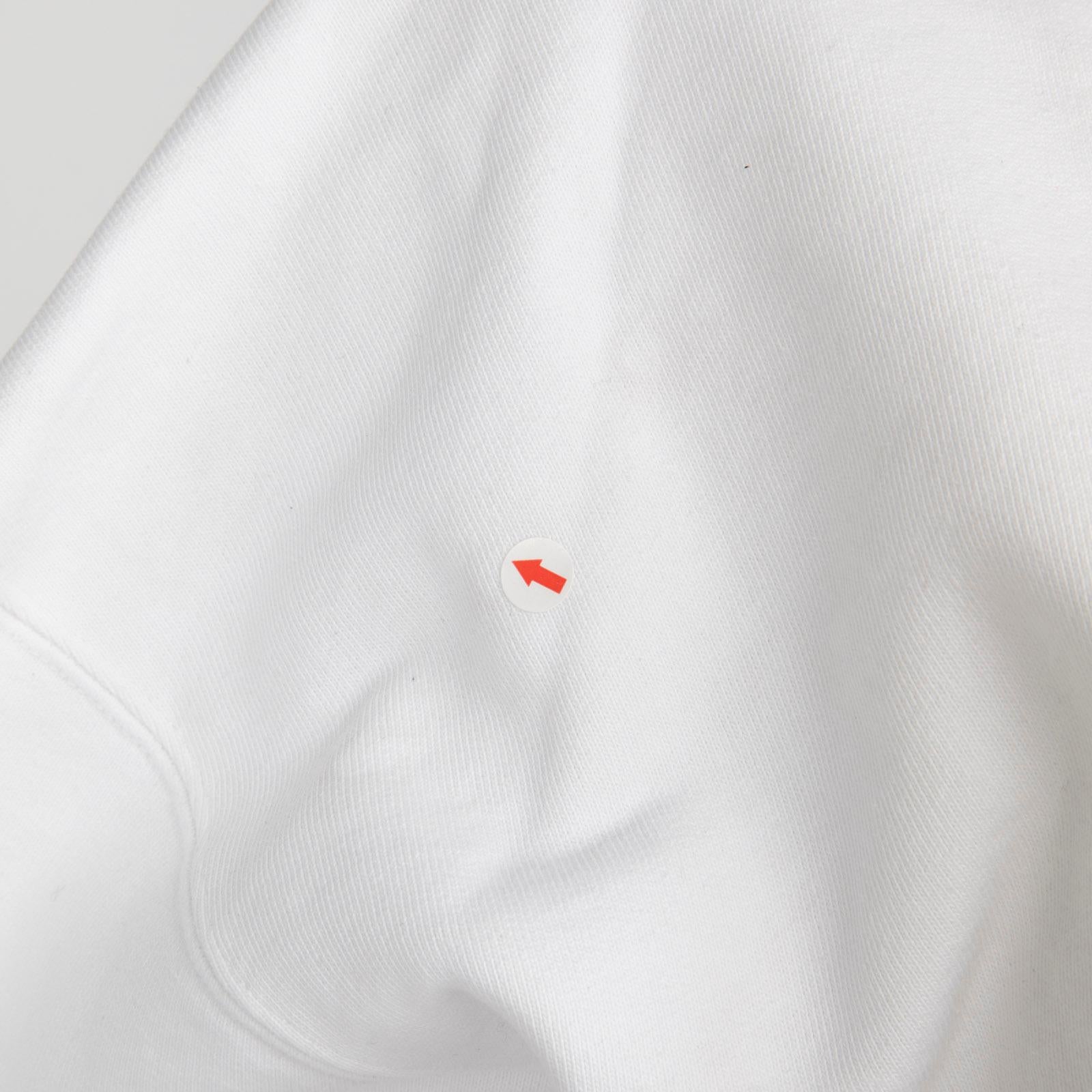 Balenciaga White Front Logo Print Hoodie Size M en vente 1