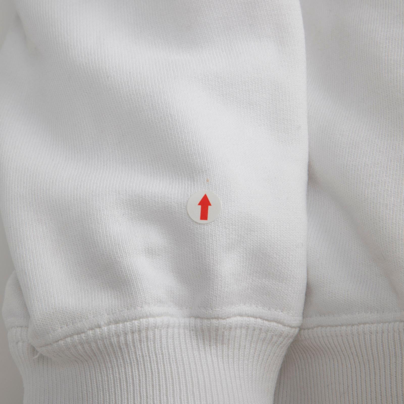 Balenciaga White Front Logo Print Hoodie Size M en vente 2