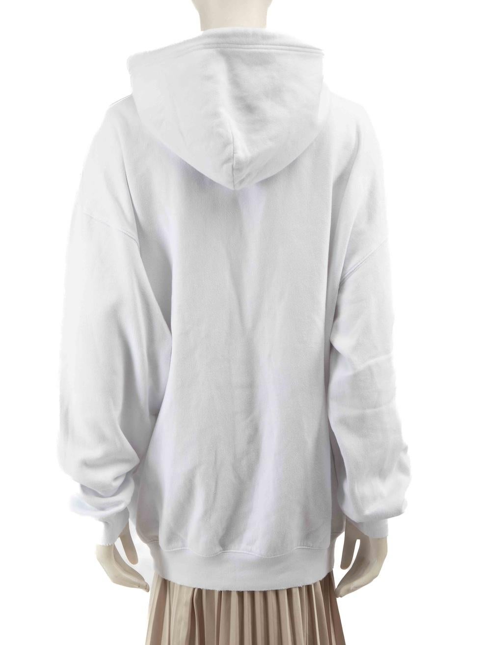 Balenciaga Weißer I Love U- Hoodie mit Druck Größe XS (Grau) im Angebot