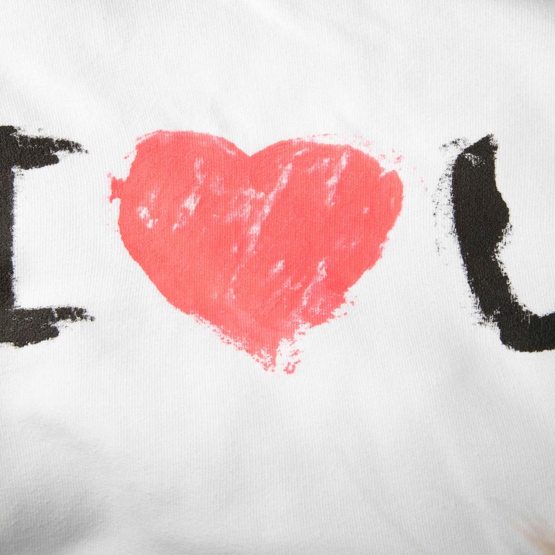 Balenciaga Weißer I Love U- Hoodie mit Druck Größe XS im Zustand „Gut“ im Angebot in London, GB
