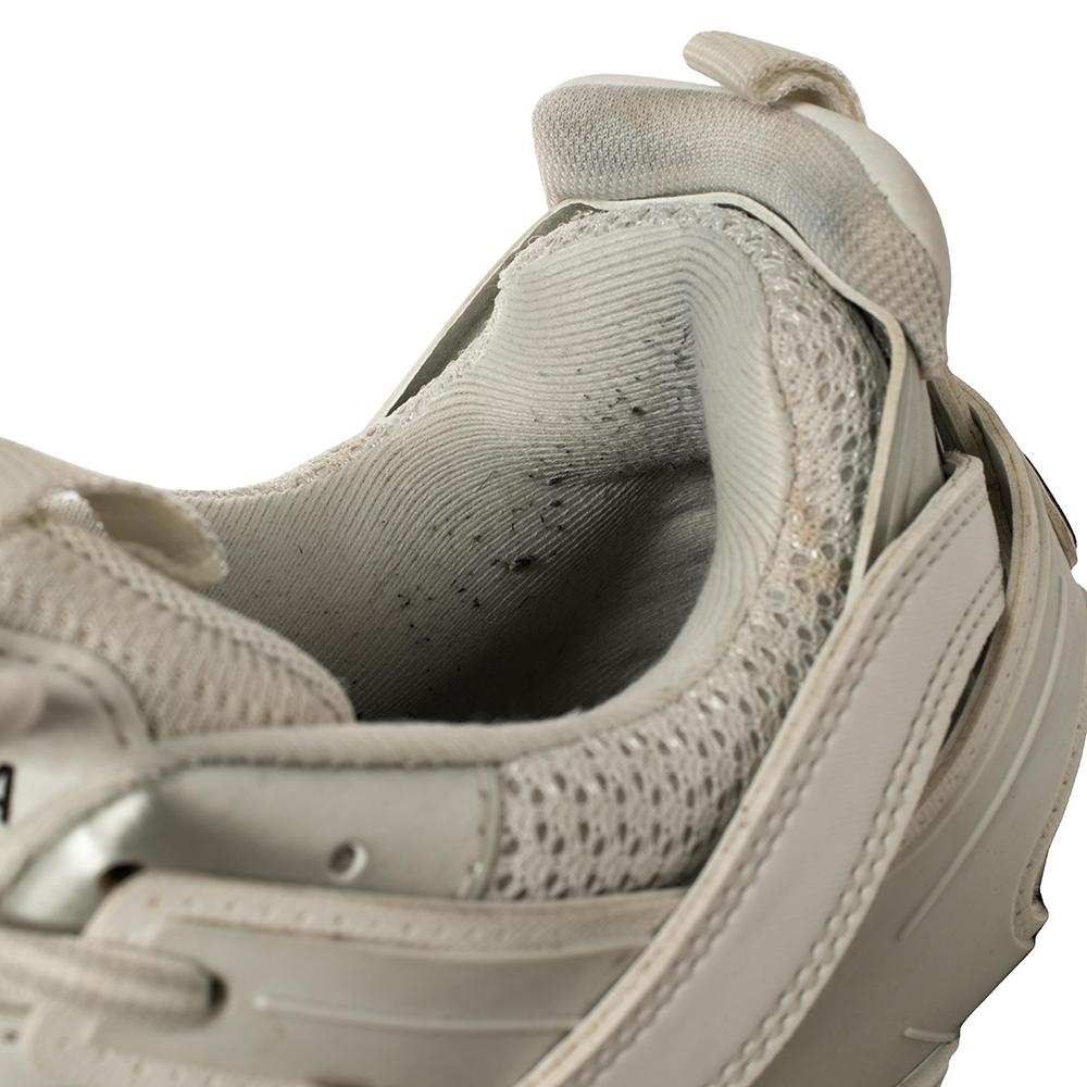 Balenciaga White Leather And Mesh Track Trainers Sneakers Size 41 In Fair Condition In Dubai, Al Qouz 2
