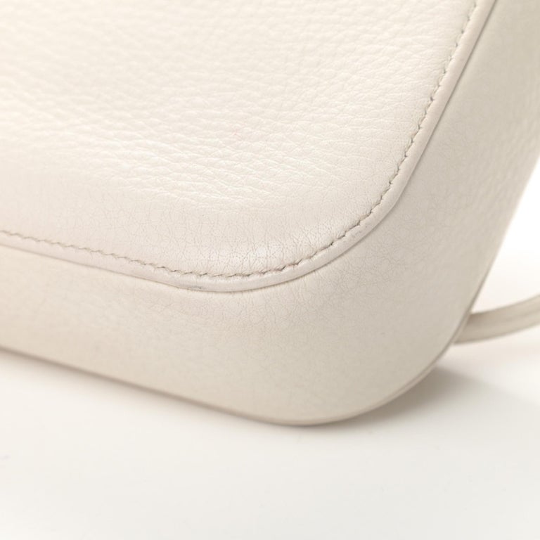 Balenciaga White Leather Everyday Camera Bag Small (552370) For Sale at 1stDibs